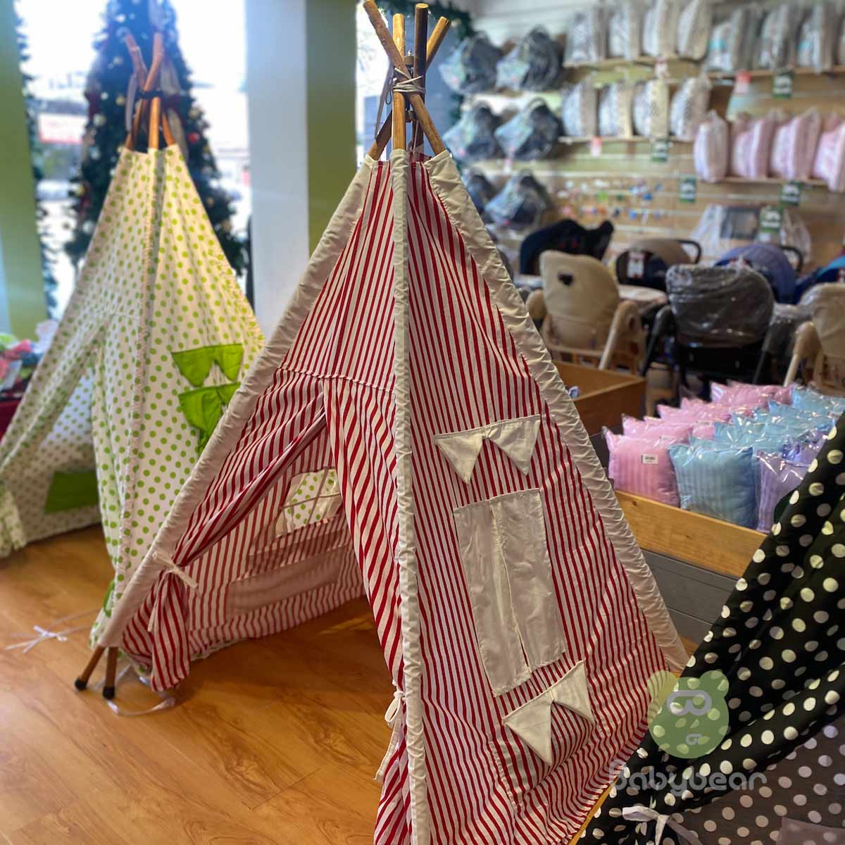 Babybear TP Tent Tee Pee Tent Candy Cane Red