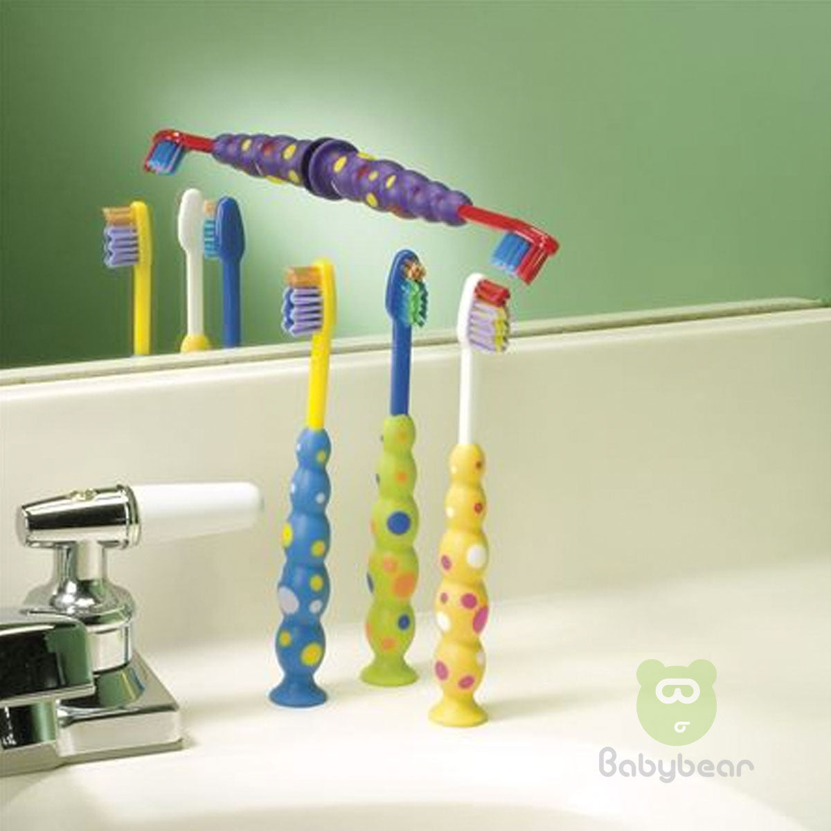 Suction Tooth Brush 4 pk - Star Design