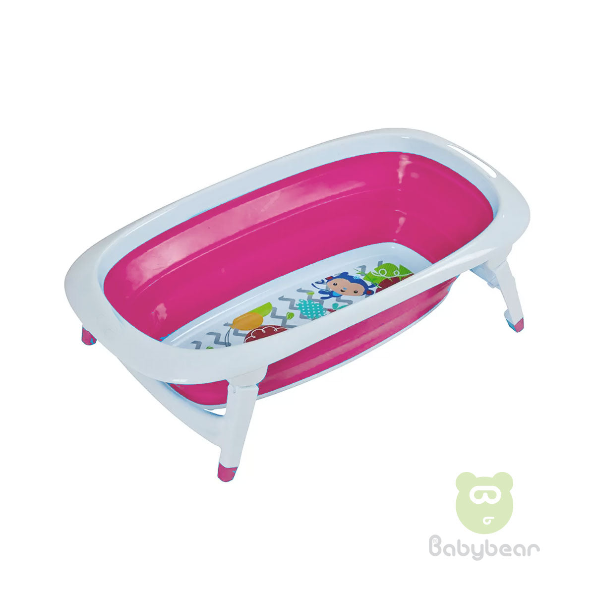 Foldable Bath Tub - Babybear - Pink Portable