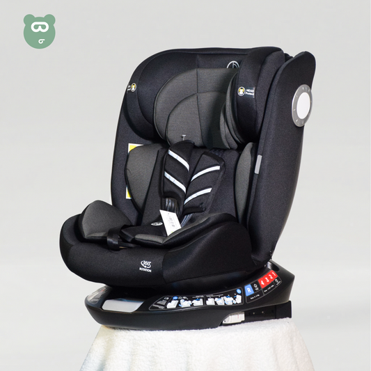 Burbay 360 Isofix Car Seat Black & gray