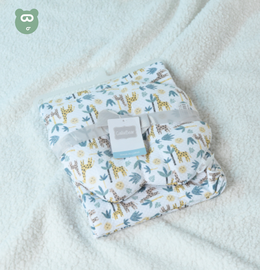 Baby Blanket With Latex Pillow Zebra Print
