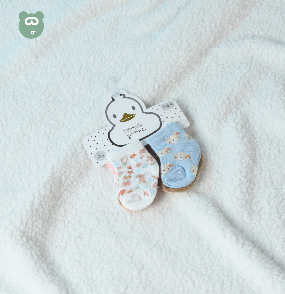 Baby Socks 5 Pairs Set - 0-12m
