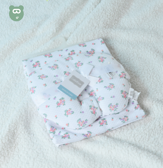 Baby Blanket With Latex Pillow Floral Print
