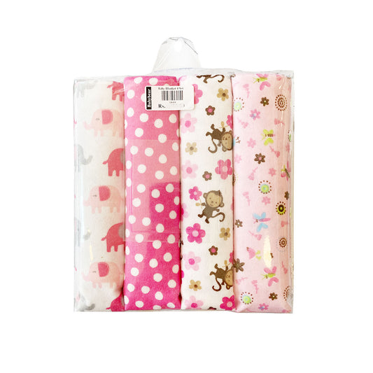 Baby Blanket 4 Set - Pink Ele
