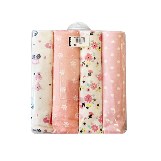 Baby Blanket 4 Set - Flower