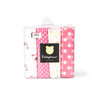 Baby Blanket 4 Set - Hot Pink White Flower