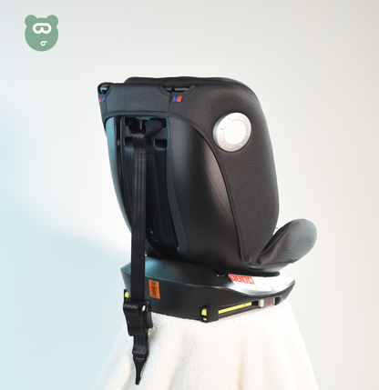 Burbay 360 Isofix Car Seat - Grey & Black