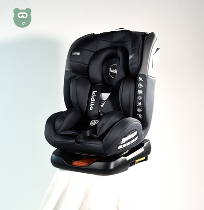 Kidilo 360 Isofix Car Seat - KBH308 - Light Grey