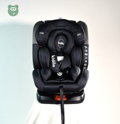 Kidilo 360 Isofix Car Seat - KBH308 - Light Grey