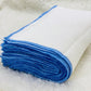 White/Blue Border Nappy 20 X 20 6pc