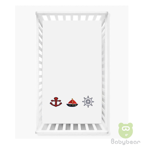 Sail Boat Cot Sheet 39”X60”
