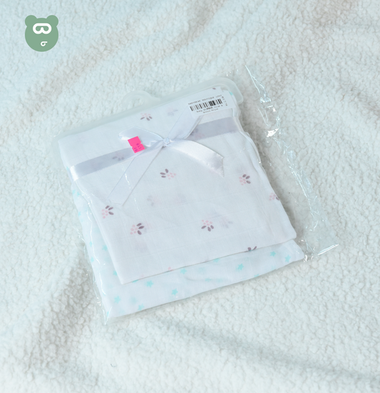 Baby Blanket Pink & Green Print