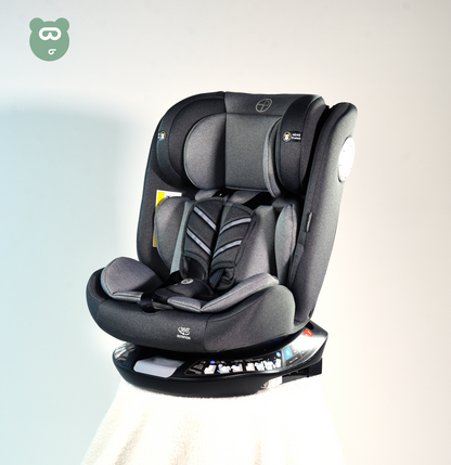 Burbay 360 Isofix Car Seat - G410 - Grey