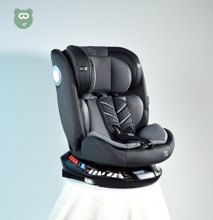 Burbay 360 Isofix Car Seat - G410 - Grey