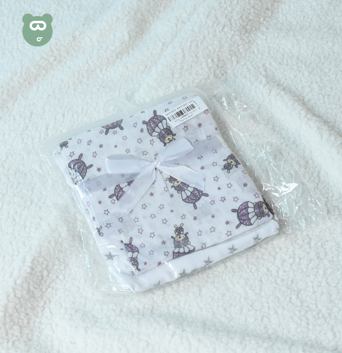Baby Blanket Purple Flying Bears
