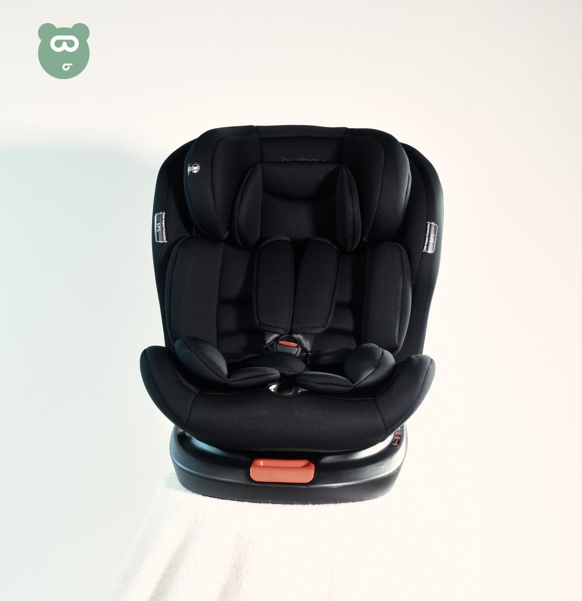 Burbay 360 Isofix Car Seat - CS001 - Black
