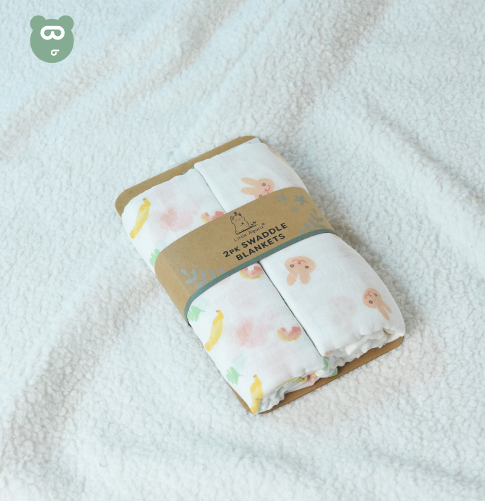 Swaddle Blanket 2pcs Bunny