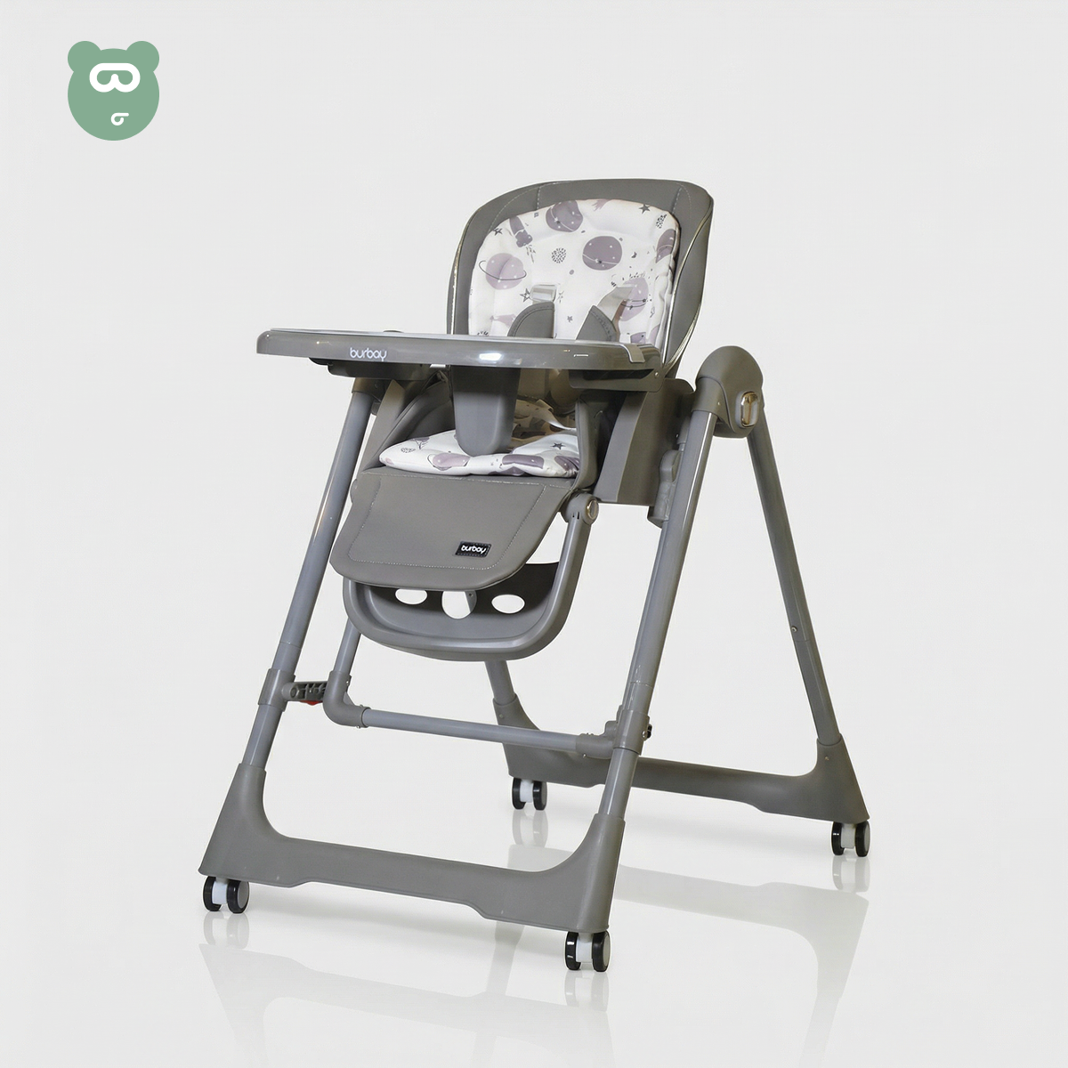 Burbay Swing Feeding Chair Gray