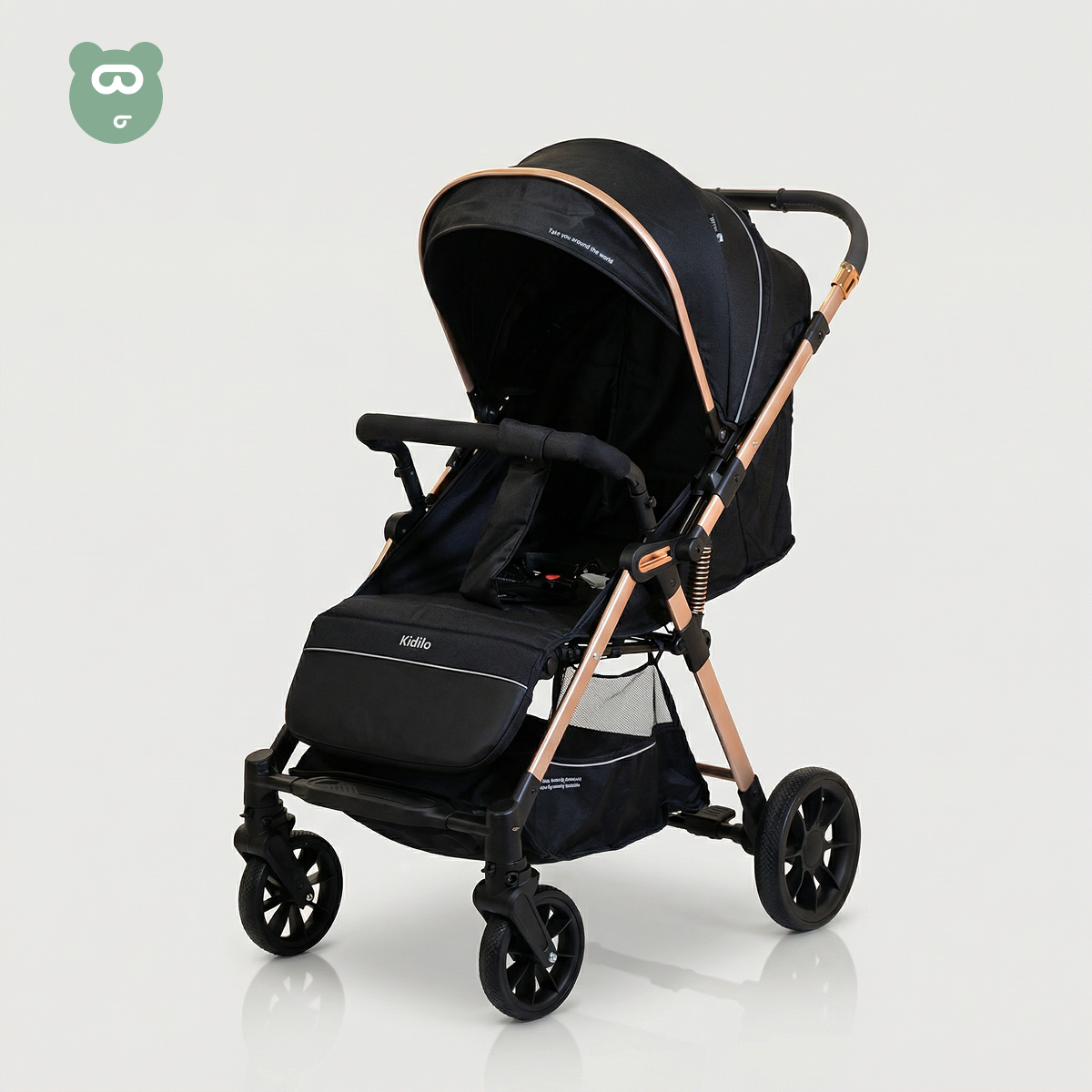 Kidilo Travel Stroller Black