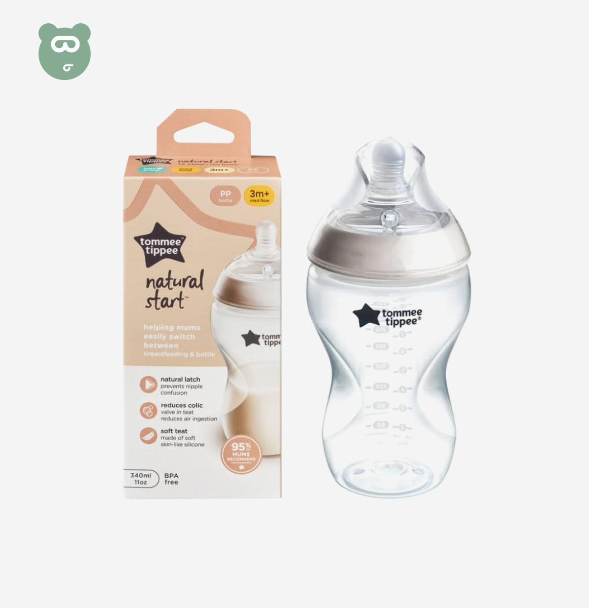 Tommee Tippee Natural Start 340ml 3m+