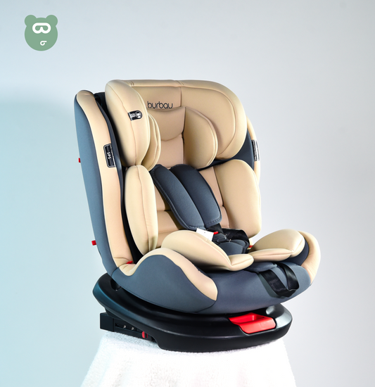 Burbay 360 Car Seat With Isofix Beige 3