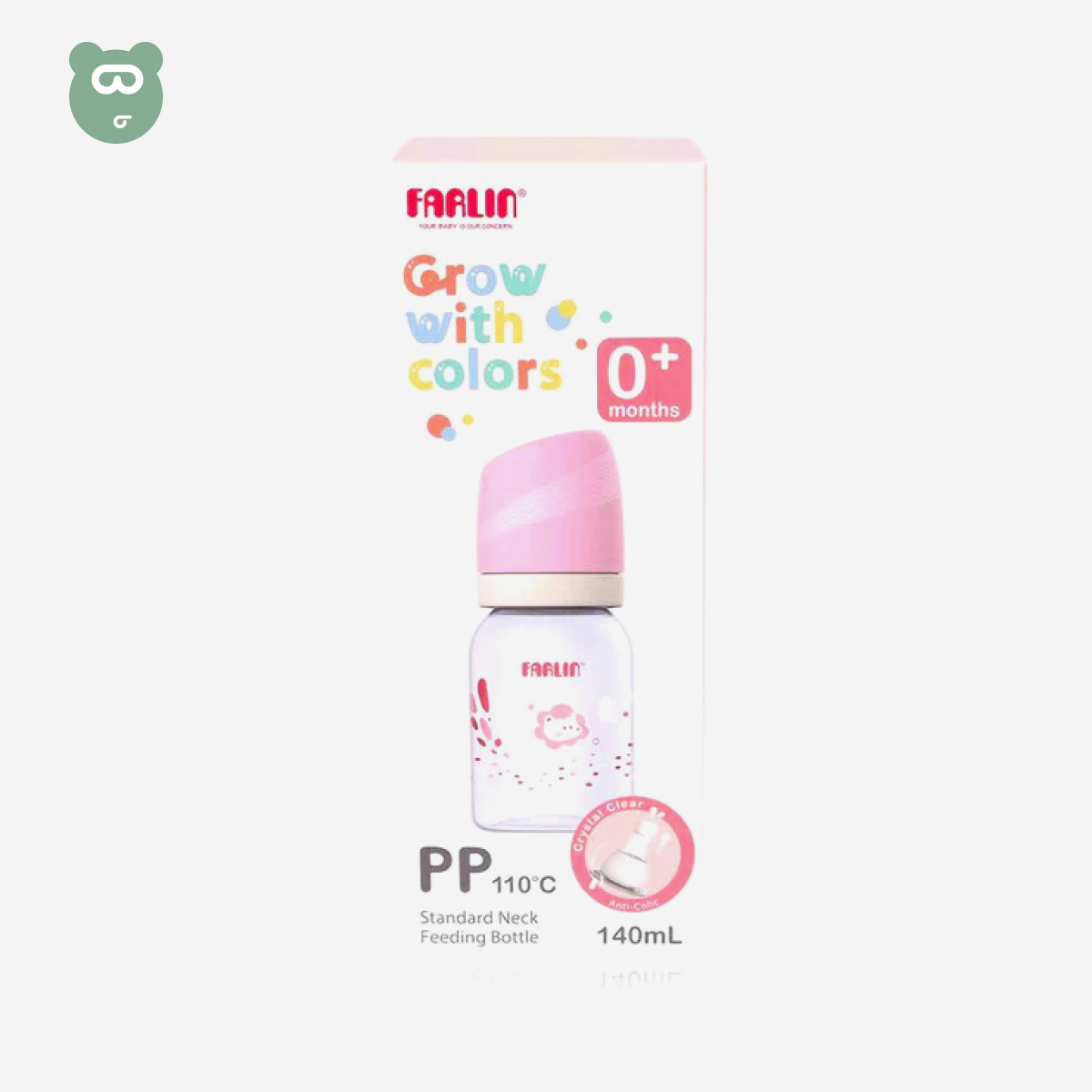 Farlin SN PP Feeding Bottle Pink 140ml