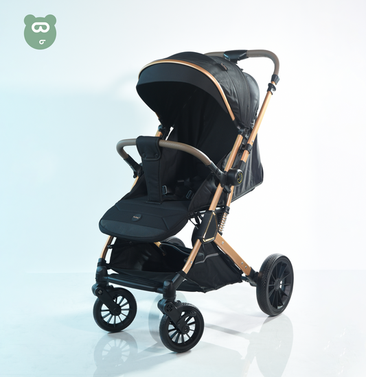 Burbay Baby Stroller - V8 - Black