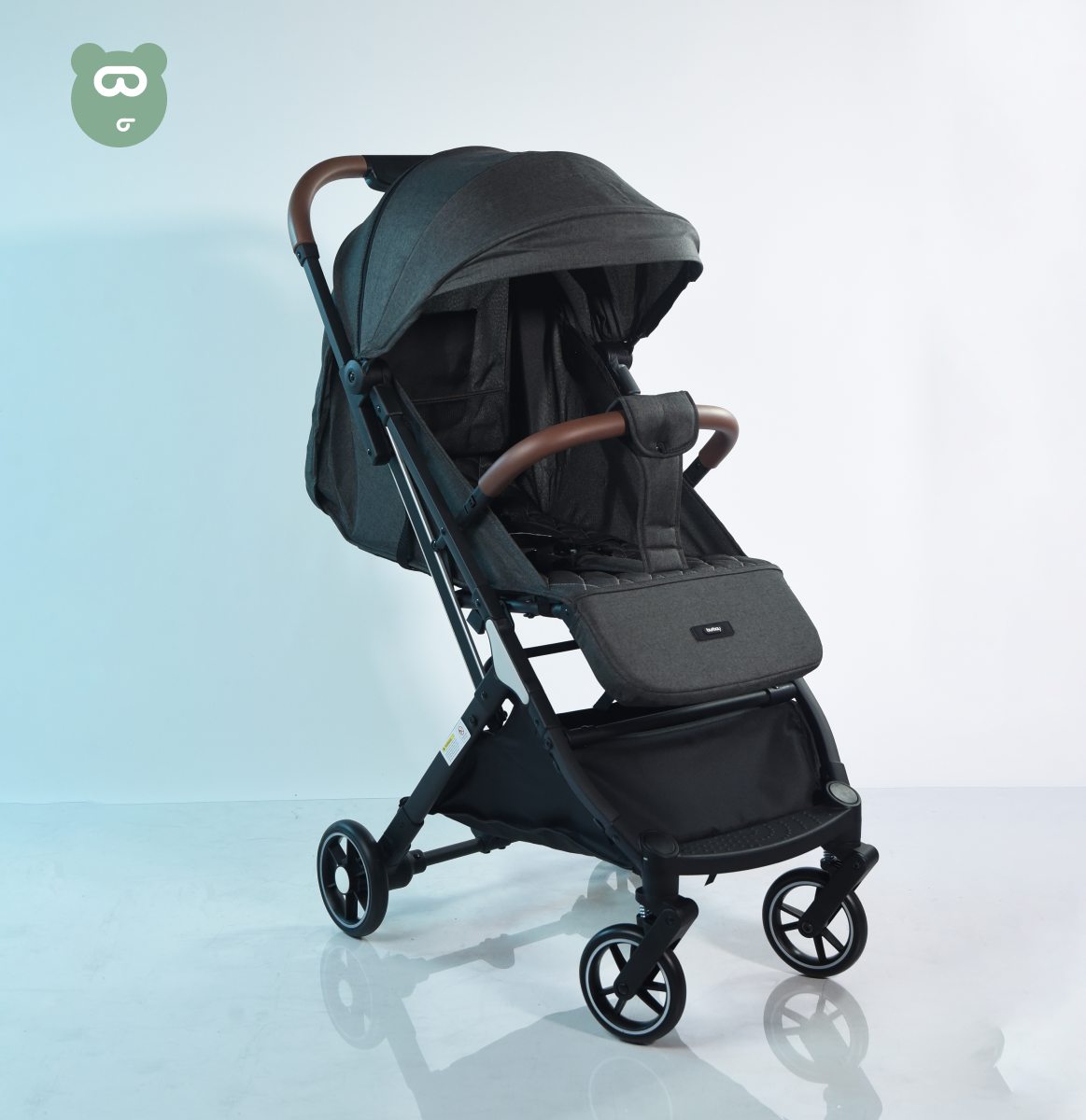 Burbay Travel Stroller Black 5
