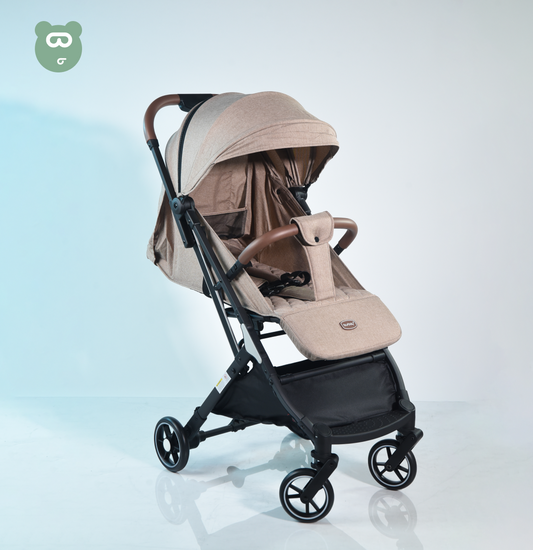 Burbay Baby Stroller - 618 - Coffee