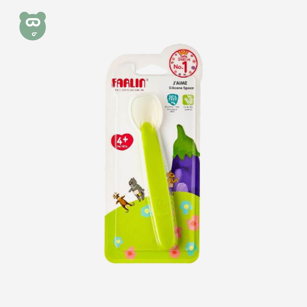 Farlin Silicone Spoon Green 4m+