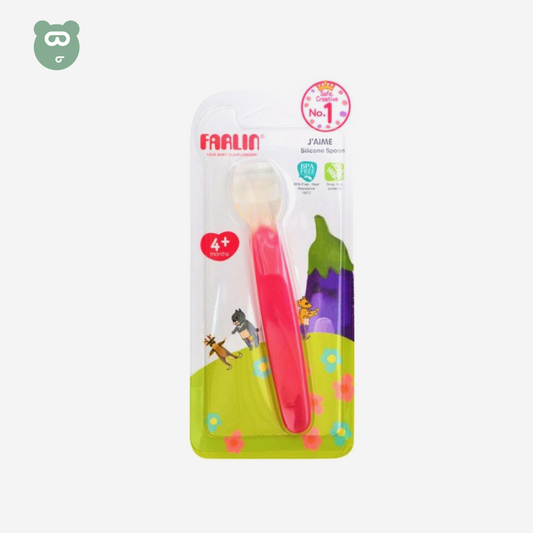Farlin Silicone Spoon Pink 4m+