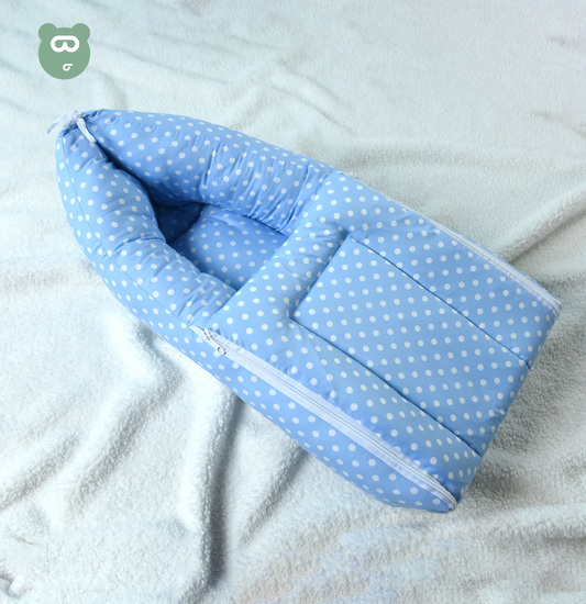 Baby Sleeping Bag - Printed - White Polka Dots