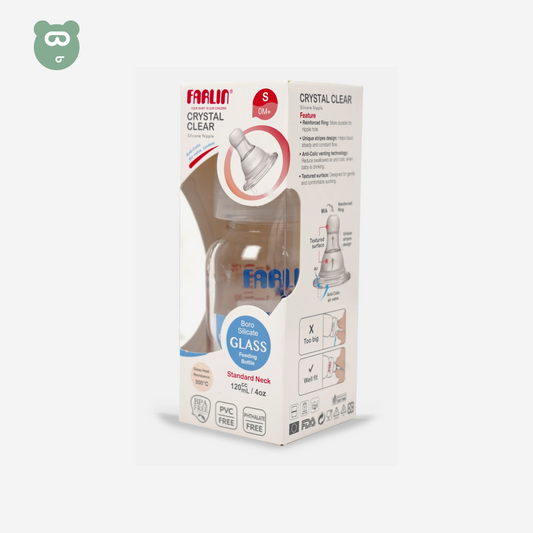 Farlin Crystal Clear Glass Feeding Bottle 120ml