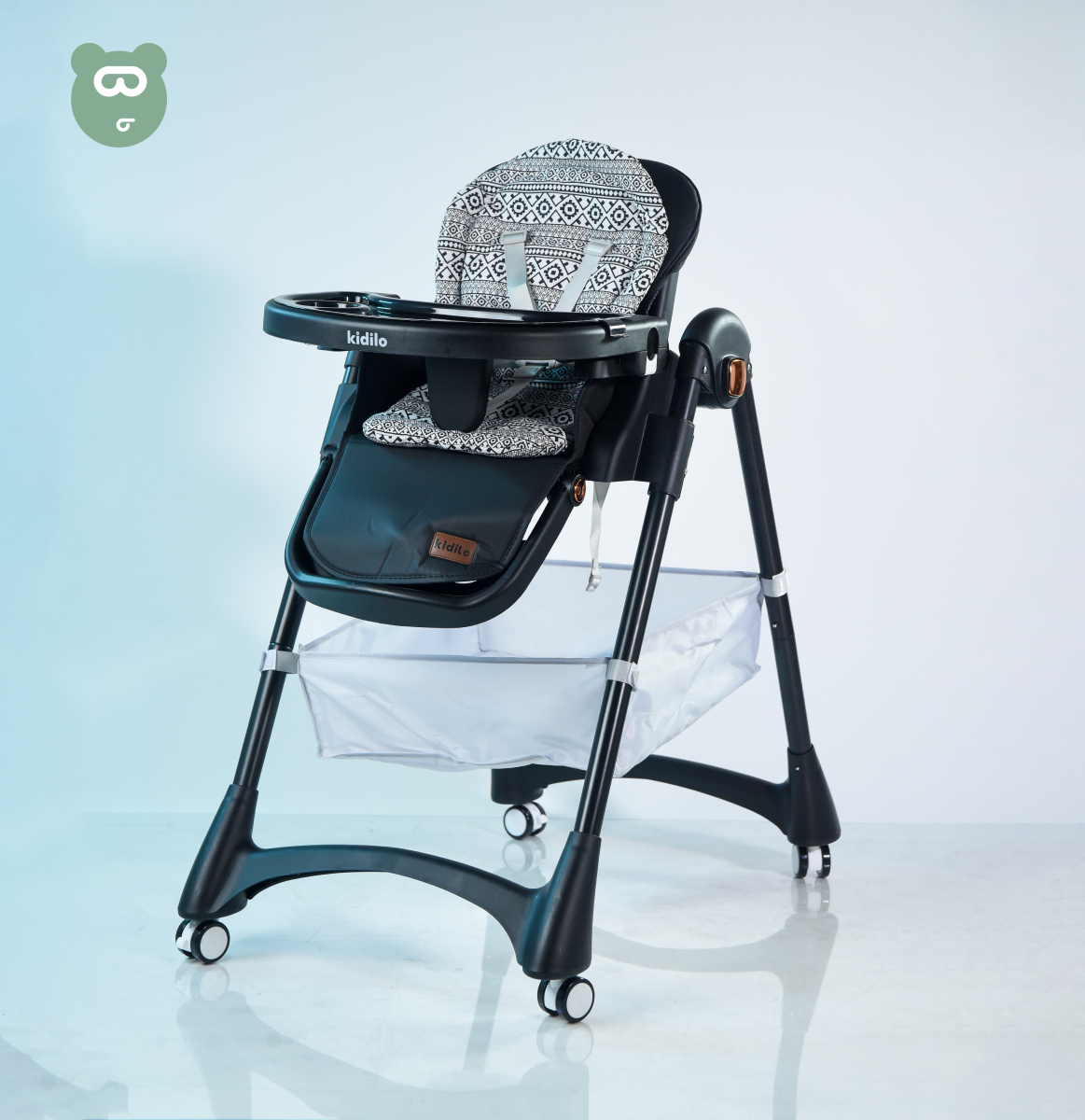 Kidilo Feeding Chair - KD3-3 - Black