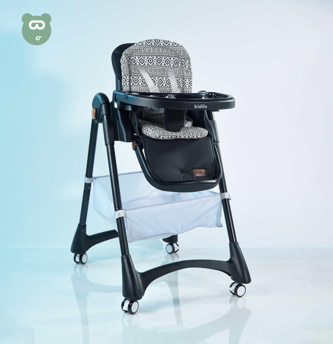 Kidilo Feeding Chair - KD3-3 - Black
