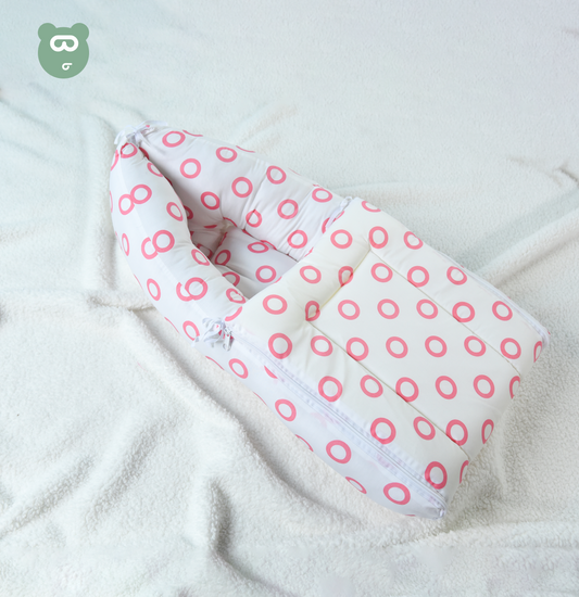 Baby Sleeping Bag -  Printed - Pink Rings