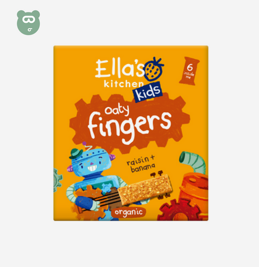 Ella’s Kitchen Kids Oaty Fingers Raisin & Banana 6 Bars | Organic Kids Snack