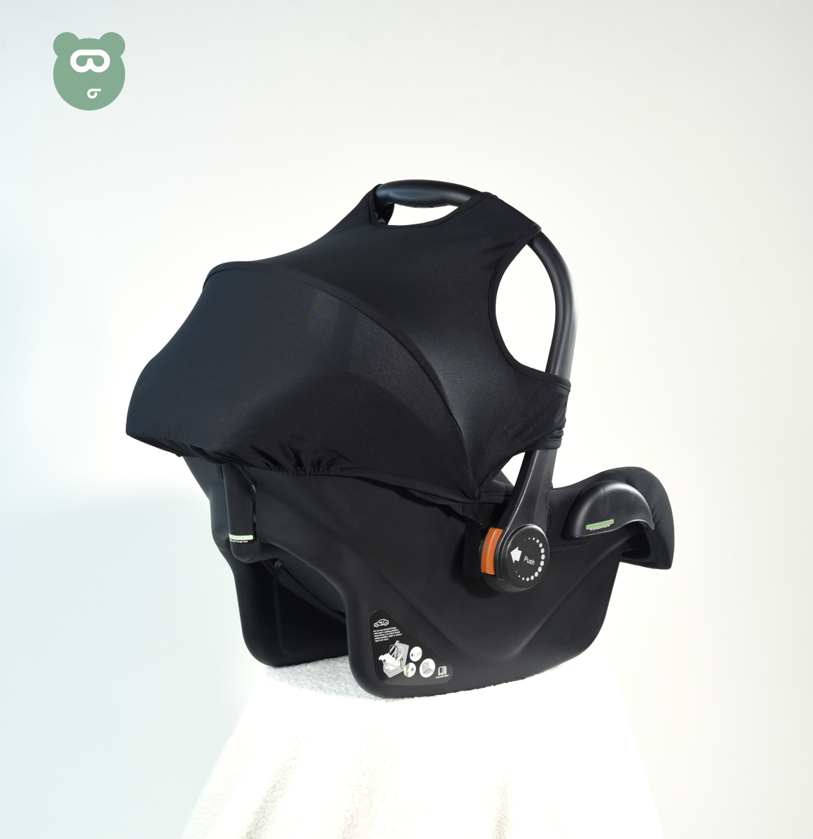 Burbay Car Seat, Carrier & Rocker - F701 - Black & Light Grey