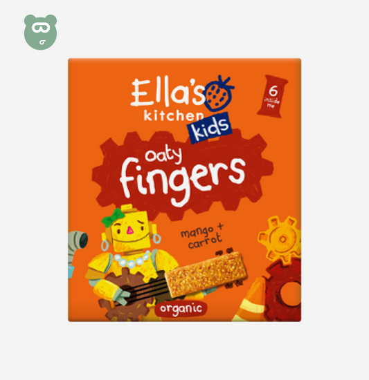Ella’s Kitchen Kids Oaty Fingers Mango & Carrot 6 Bars | Organic Kids Snack