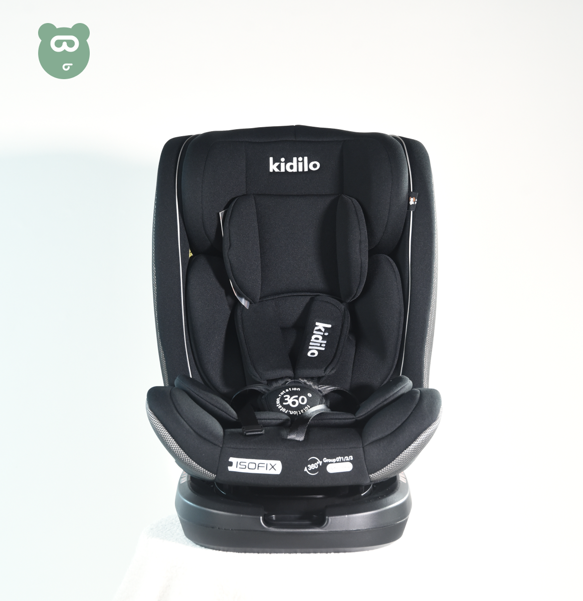 Kidilo 360 Isofix Car Seat - BXS-223A - Black