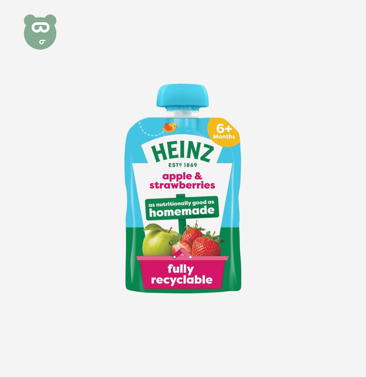Heinz Apple & Strawberry Fruit Pouch 100g