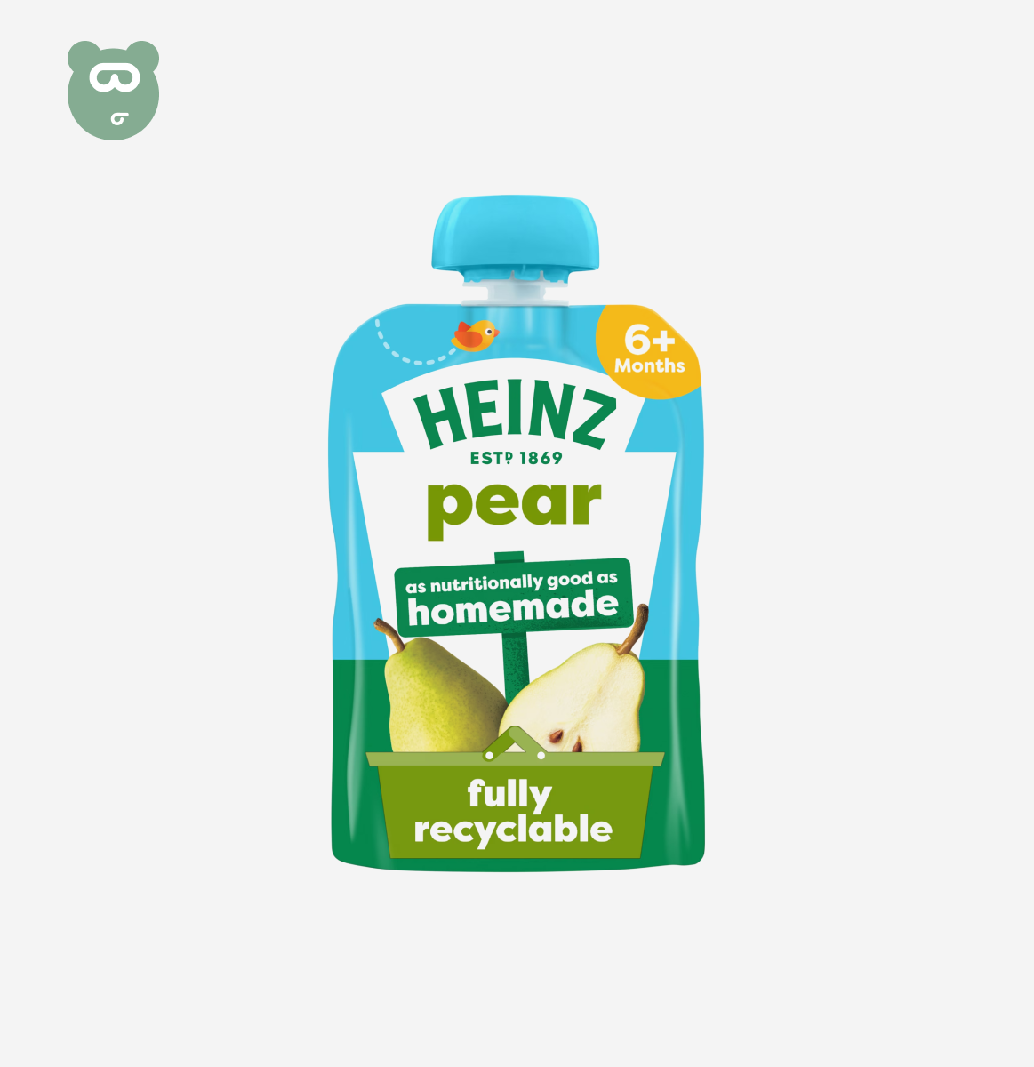 Heinz Baby Food Pear Fruit Pouch 100g