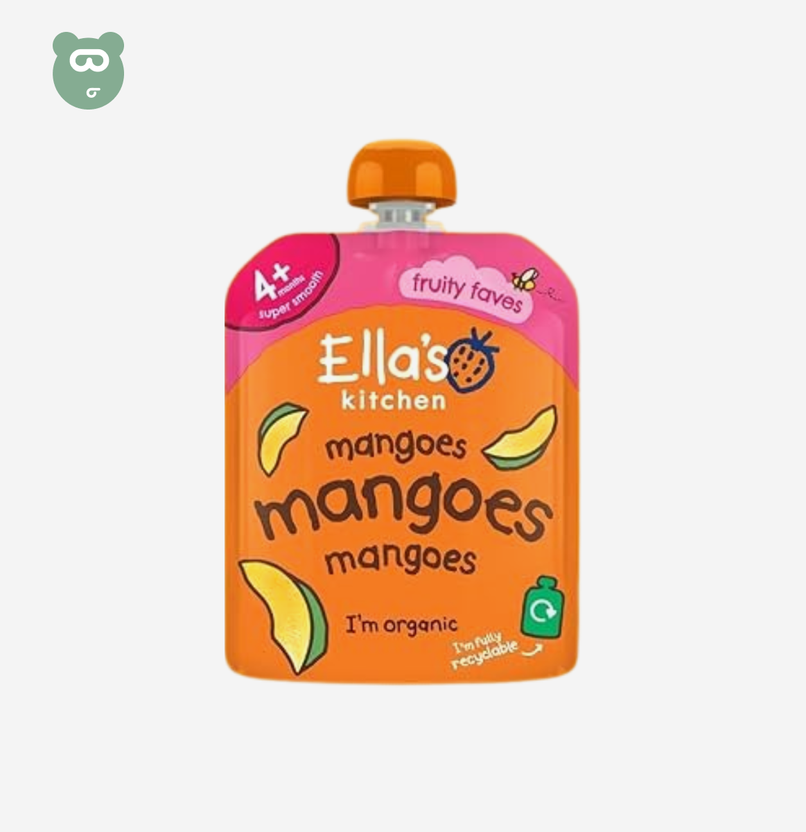 Ella's Kitchen Fruity Faves - Mangoes Pouch - 4m+