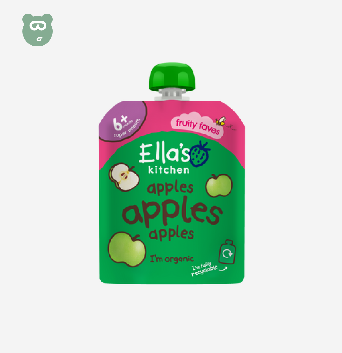 Ella's Kitchen Fruity Faves - Apples Pouch - 6m+