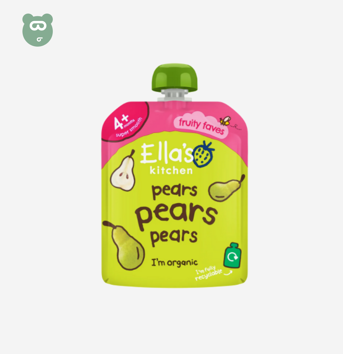 Ella's Kitchen Fruity Faves - Pears Pouch - 4m+