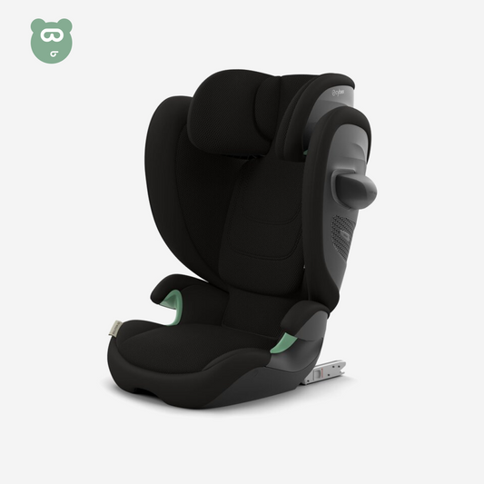 CYBEX Gold Solution G2 Comfort Car Seat – Moon Black | Foldable Booster Seat for 3–12 Years