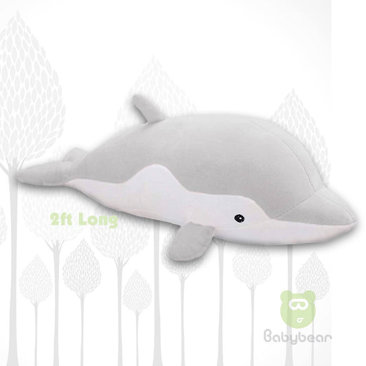 Dolphin Soft Toy Grey 2ft Long