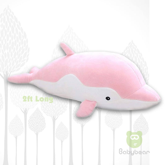 Dolphin Soft Toy Pink 2ft Long