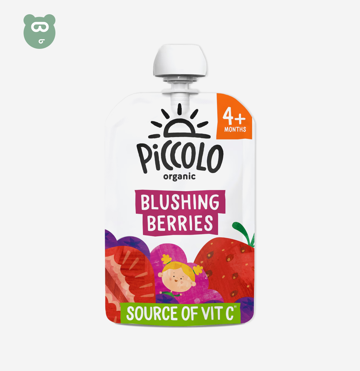 Piccolo Organic Blushing Berries With Pear & Banana 100g 4m+