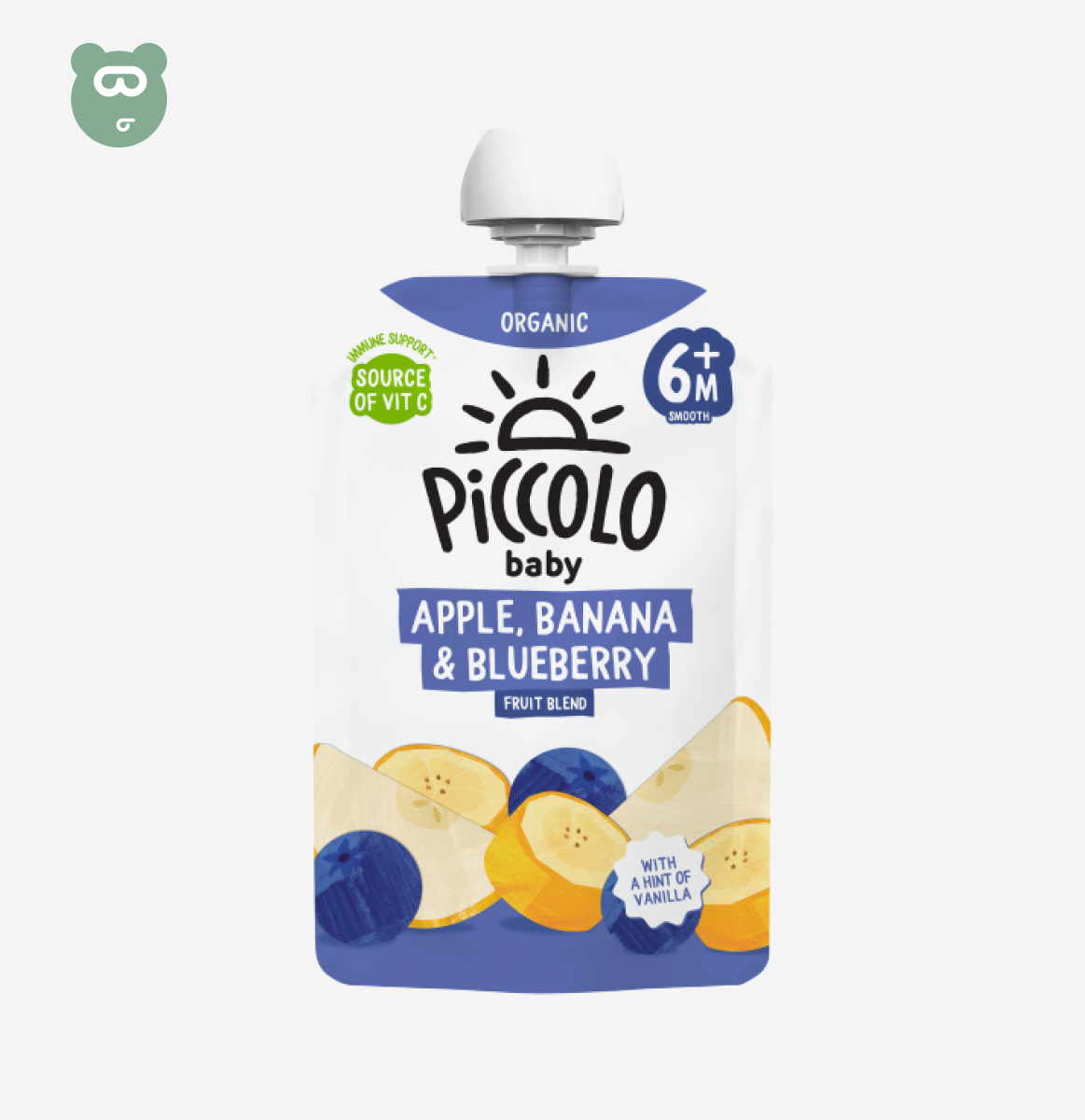 Piccolo Baby Apple,Banana & Blueberry 100g 6m+